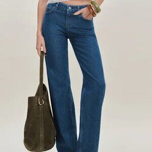 Reformation - Charlee Low Rise Straight Leg Jeans (Cleary)